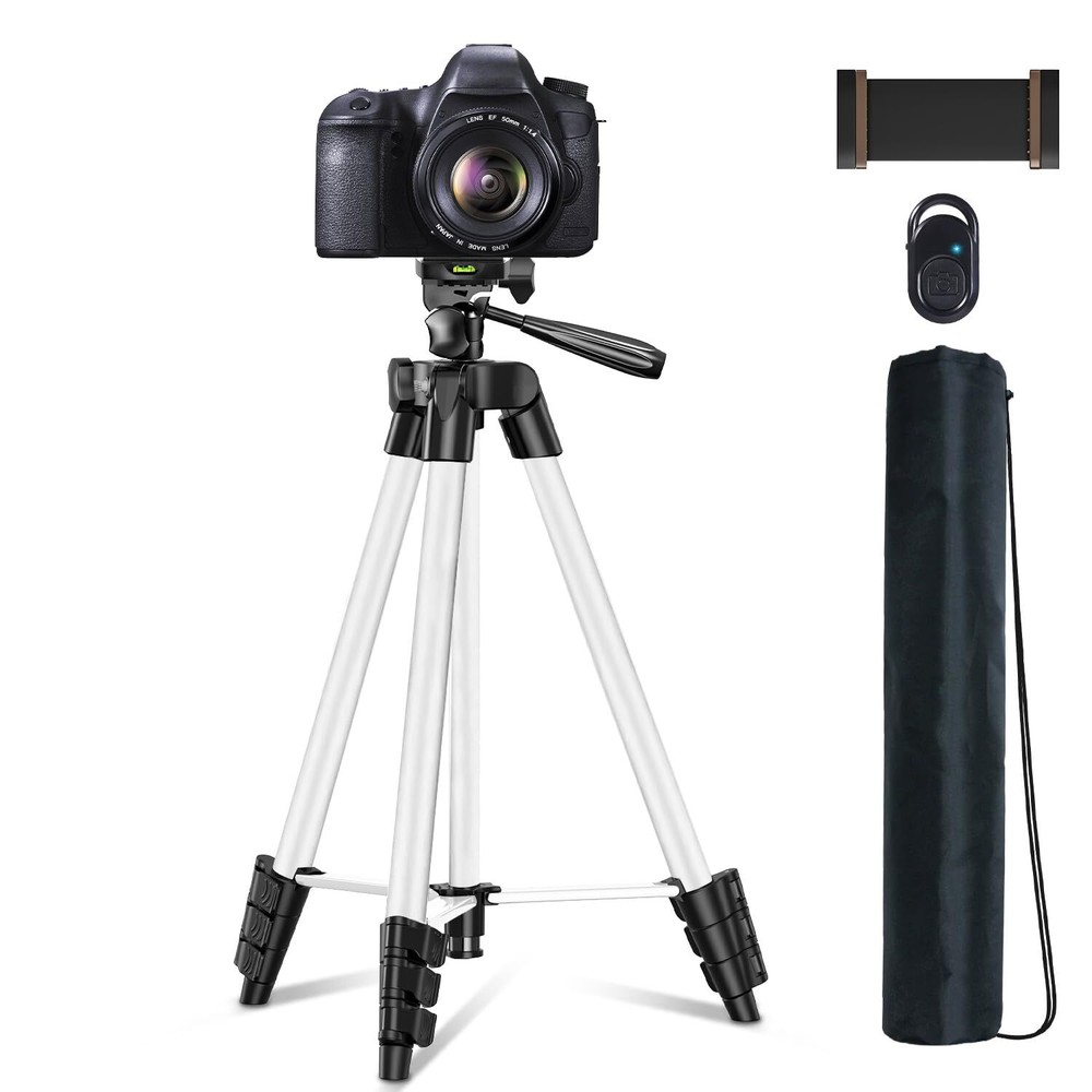 Smartphone Tripod with 5-Stage Telescopic Legs for iPhone & Cameras
