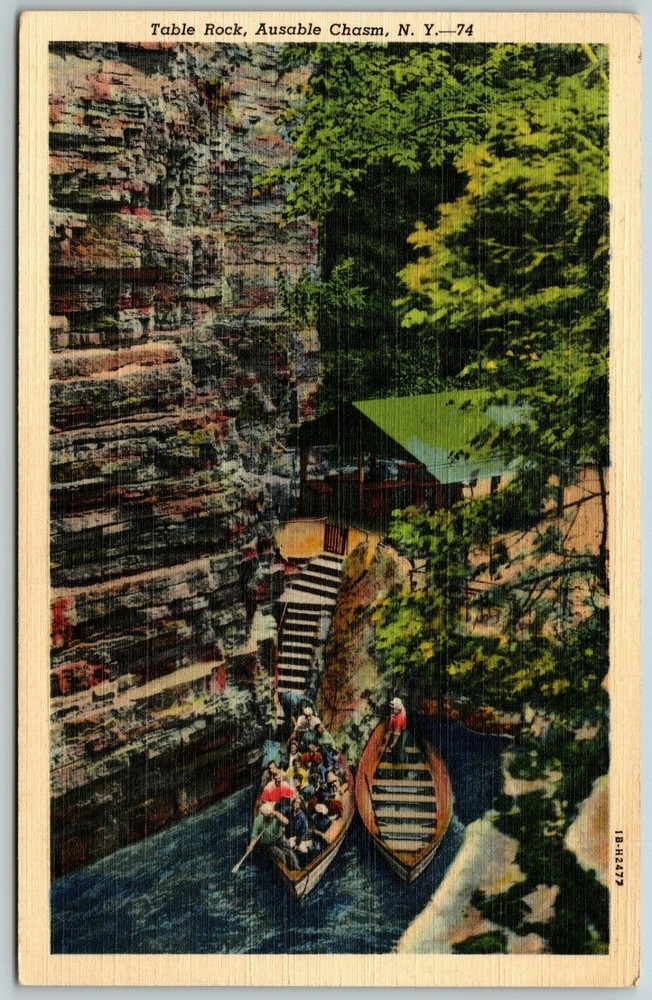 Table Rock, Ausable Chasm, NY - Postcard