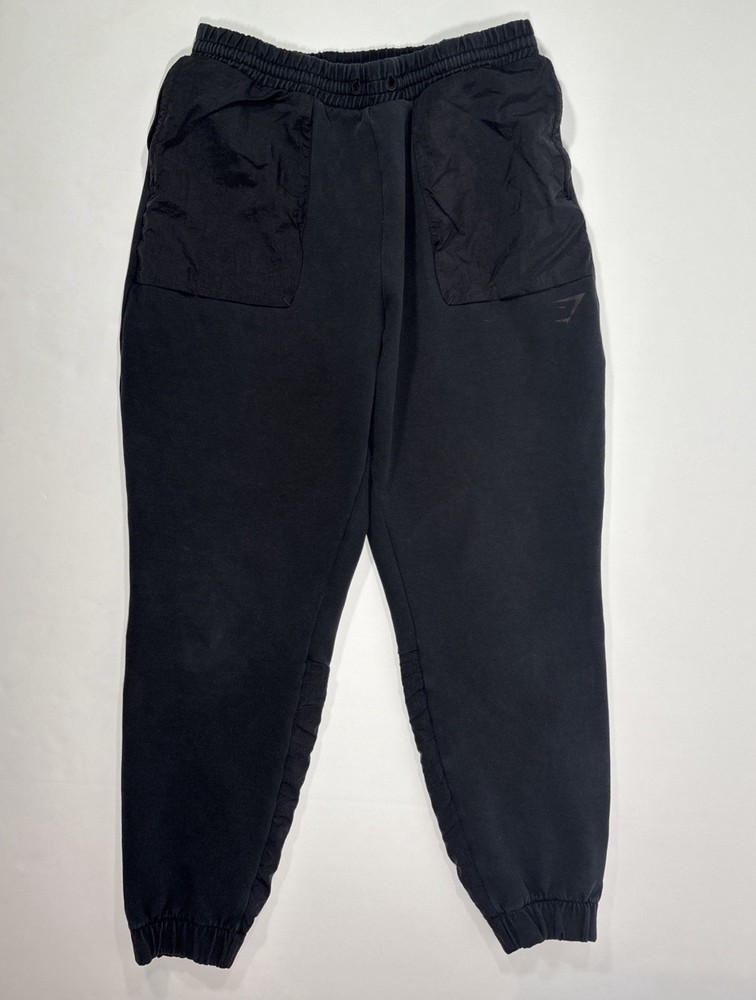 Gymshark Men’s Joggers Medium Black Sweatpants Training Pants Cuffed