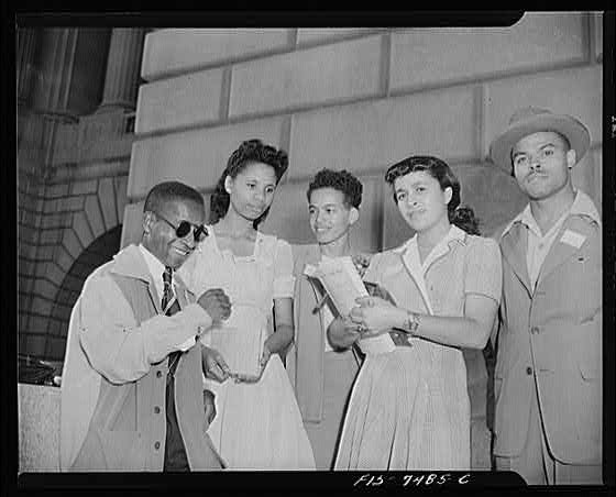 Washington DC 1940s International Student Assembly African American Students