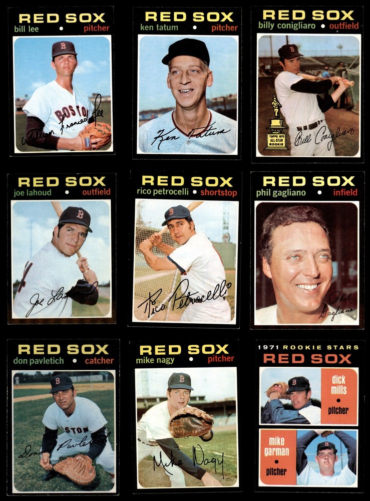 1971 Topps Boston Red Sox Near Team Set 6 - EX/MT 7208465 (17 / 35 cards)