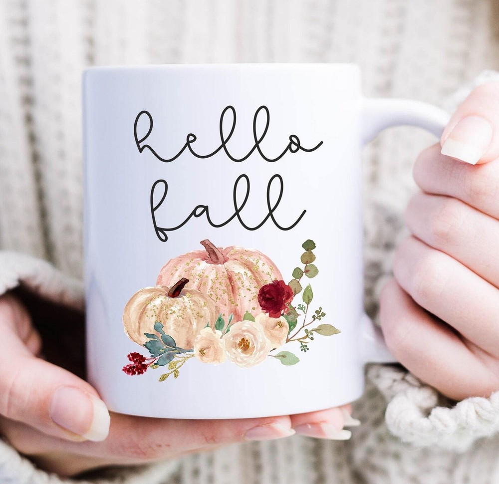 Pink Pumpkin Fall Coffee Mug for Cozy Autumn Mornings