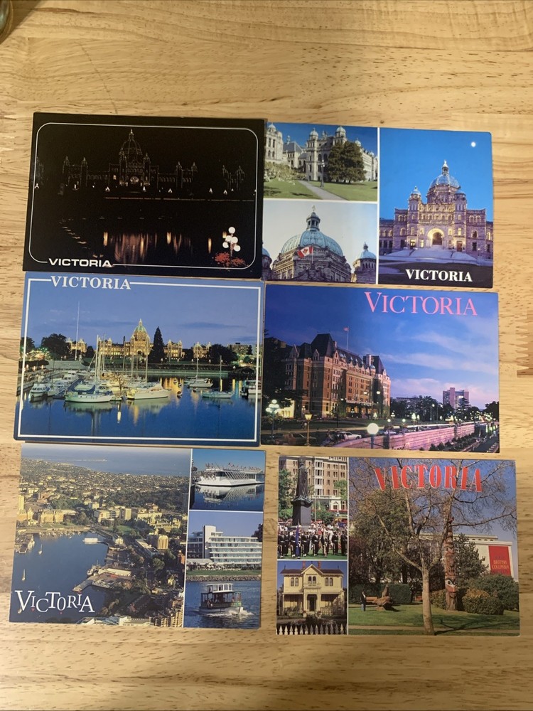 Victoria Canada Vintage Postcards Lot Of 6