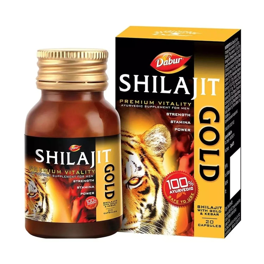 Shilajit Gold 20 Capsules 100% Ayurvedic Boost Power Stamina Strength Free Shipping
