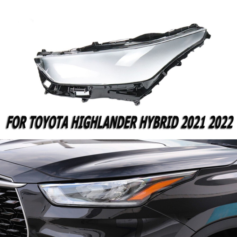 For Toyota Highlander Hybrid 2021 2022 Auto Headlight Lens Cover Mask Clear Left