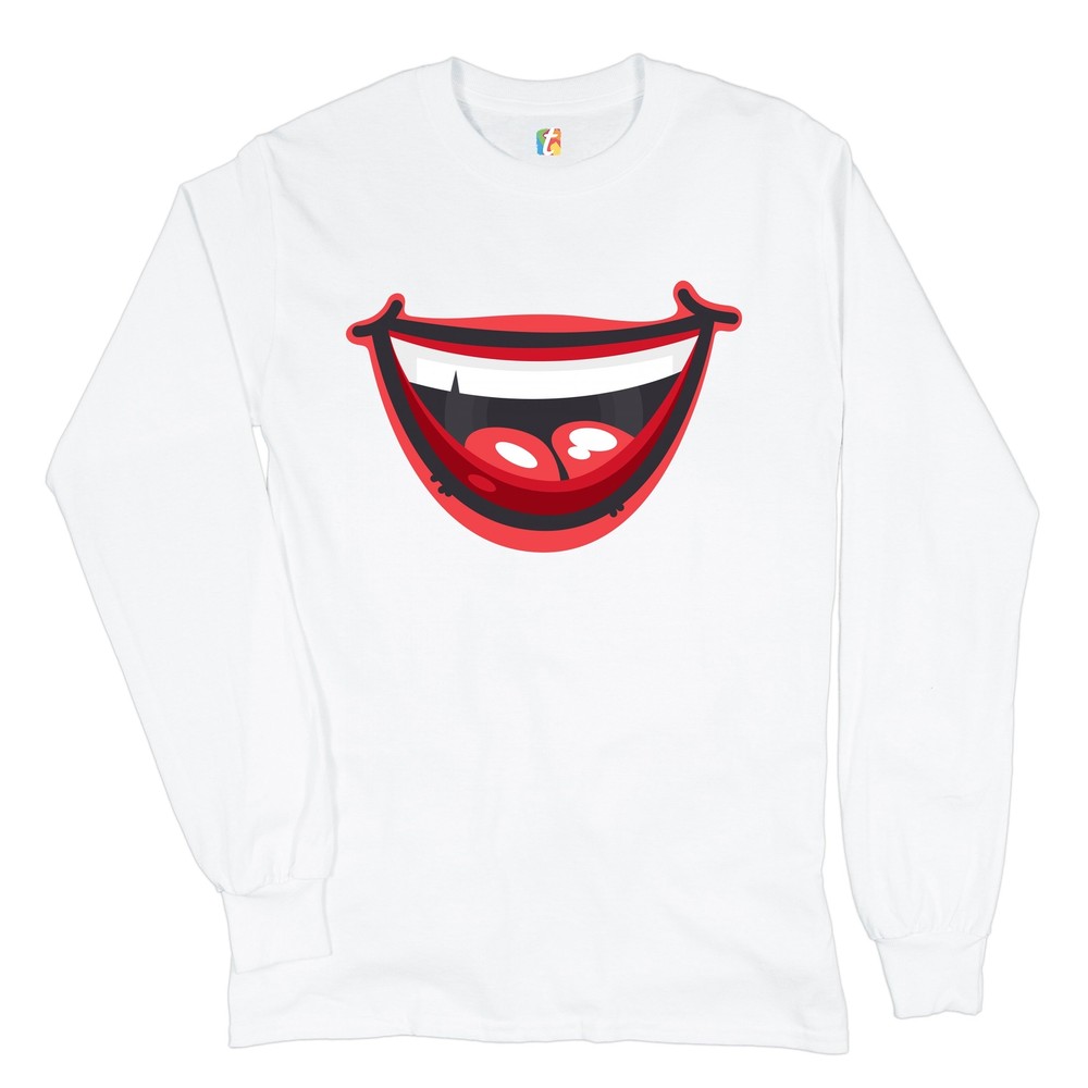 Laughing Lips Long Sleeve T-shirt Funny Joy Positive Vibes