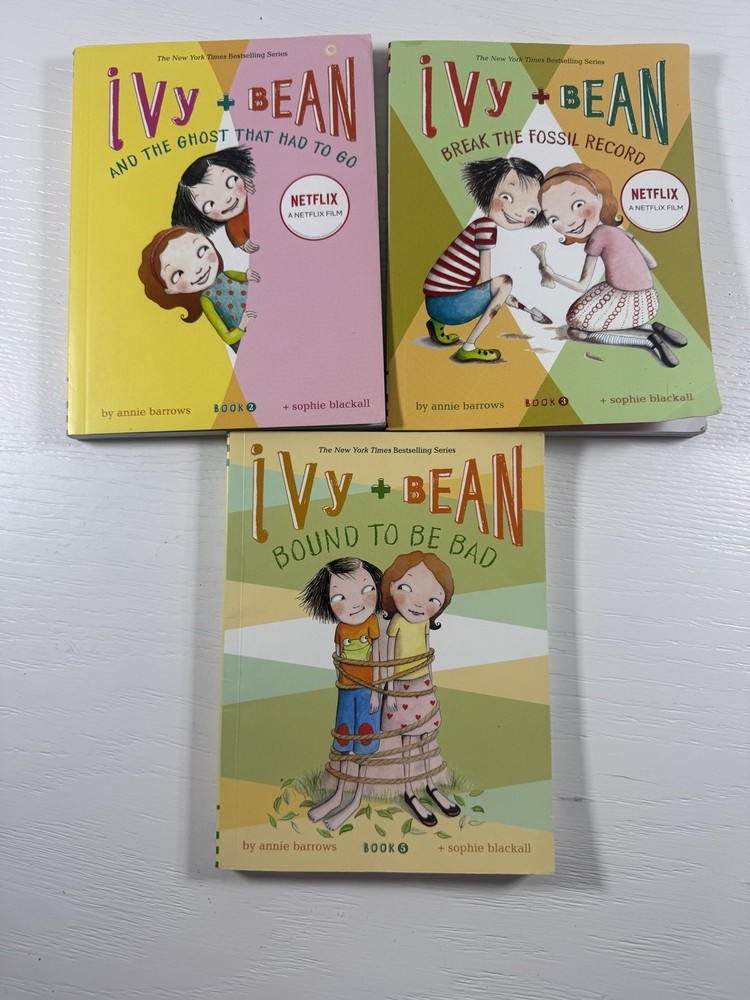 Ivy + Bean Book Lot 3 Books Annie Barrows Chapter Books Kids Paperback Set