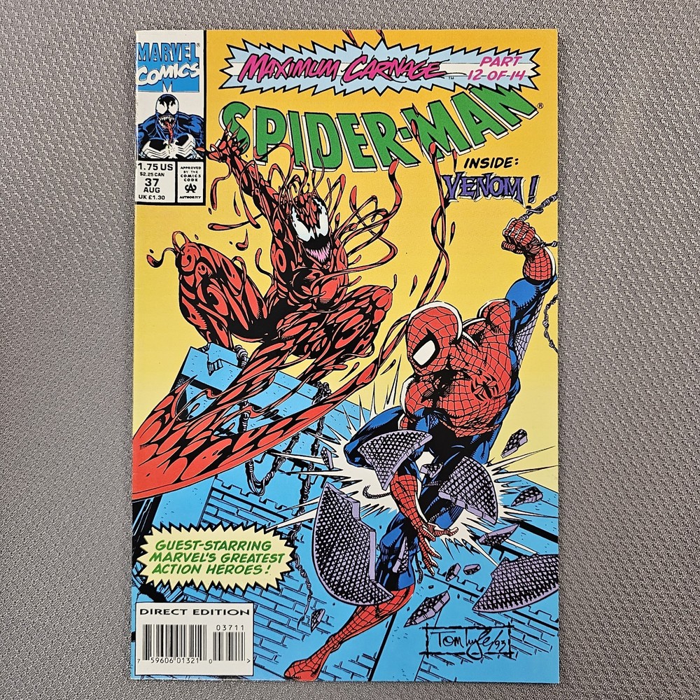 Spider-Man #37 Marvel Comics August 1993 Maximum Carnage Part 12 New B&B READ⬇