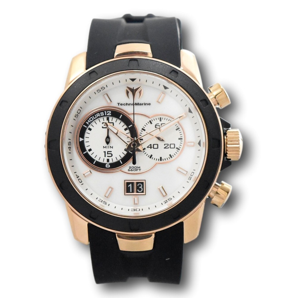 Technomarine UF6 Men's 45mm Rose Gold MOP Dial Swiss Chronograph Watch TM-615010