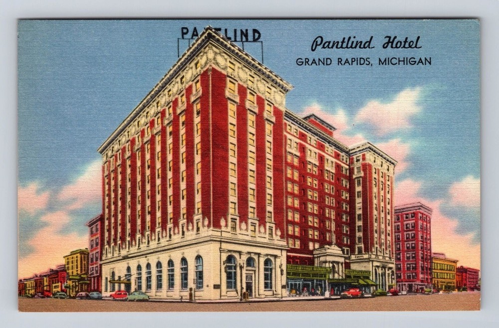 Grand Rapids MI-Michigan, Pantlind Hotel, Advertisement, Vintage Postcard