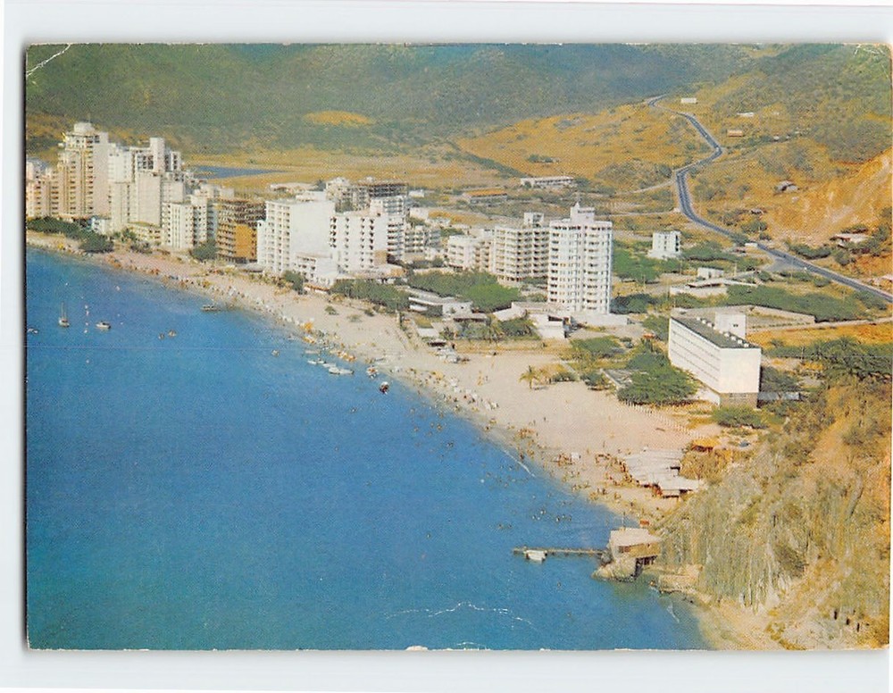 Postcard Vista aerea de El Rodadero Santa Marta Colombia