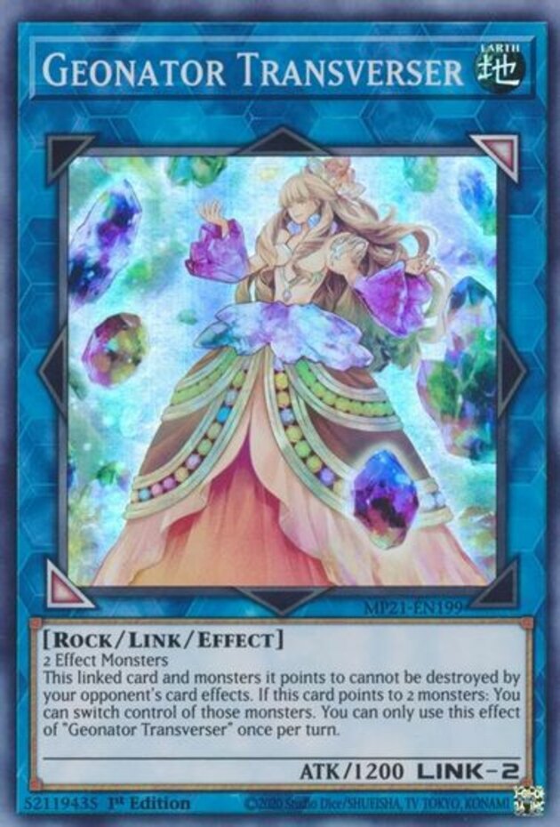 Yugioh Geonator Transverser MP21-EN199 Super Rare 1st Edition Near Mint