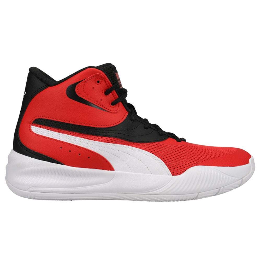 PUMA Triple Mid Basketball  Mens Red Sneakers Athletic Shoes 376451-01