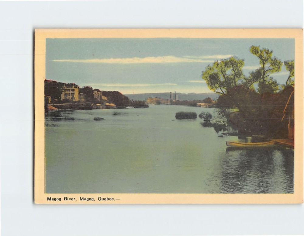 Postcard Magog River Magog Quebec Canada