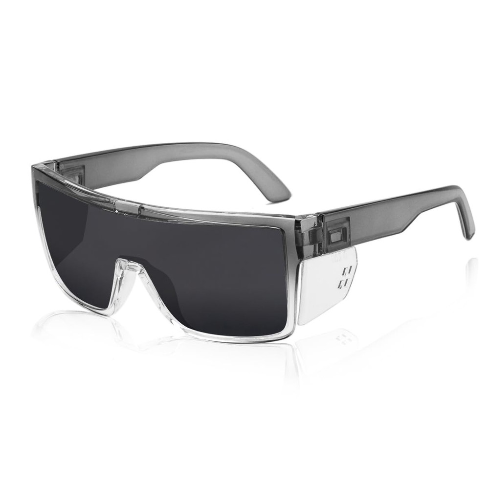 Polarized Safety Sunglasses UV400 Protection ANSI Z87.1 Certified (Grey Smoke)