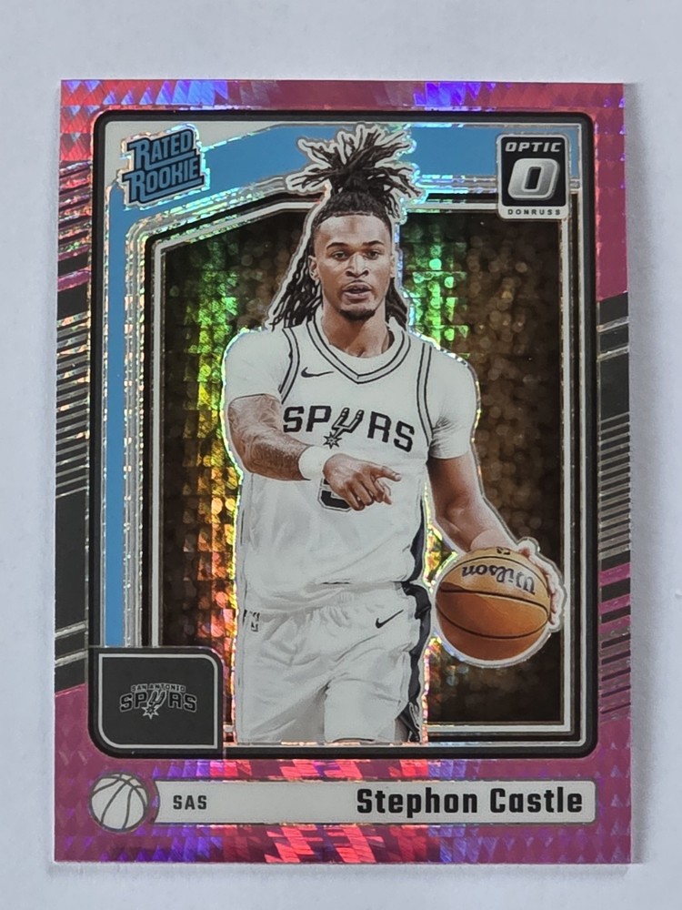 2024-25 Panini Donruss Optic Rated Rookie Stephon Castle Hyper Pink Prizm