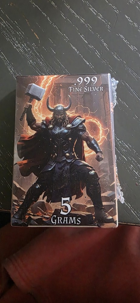 .999 Fine Silver, Pan Silver Company 5 Grams Art Bar Limited SEALED - THOR