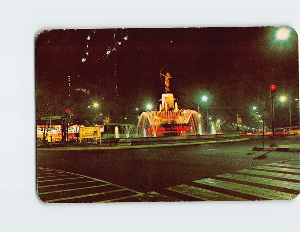 Postcard The Diana Fountain Mexico City Mexico