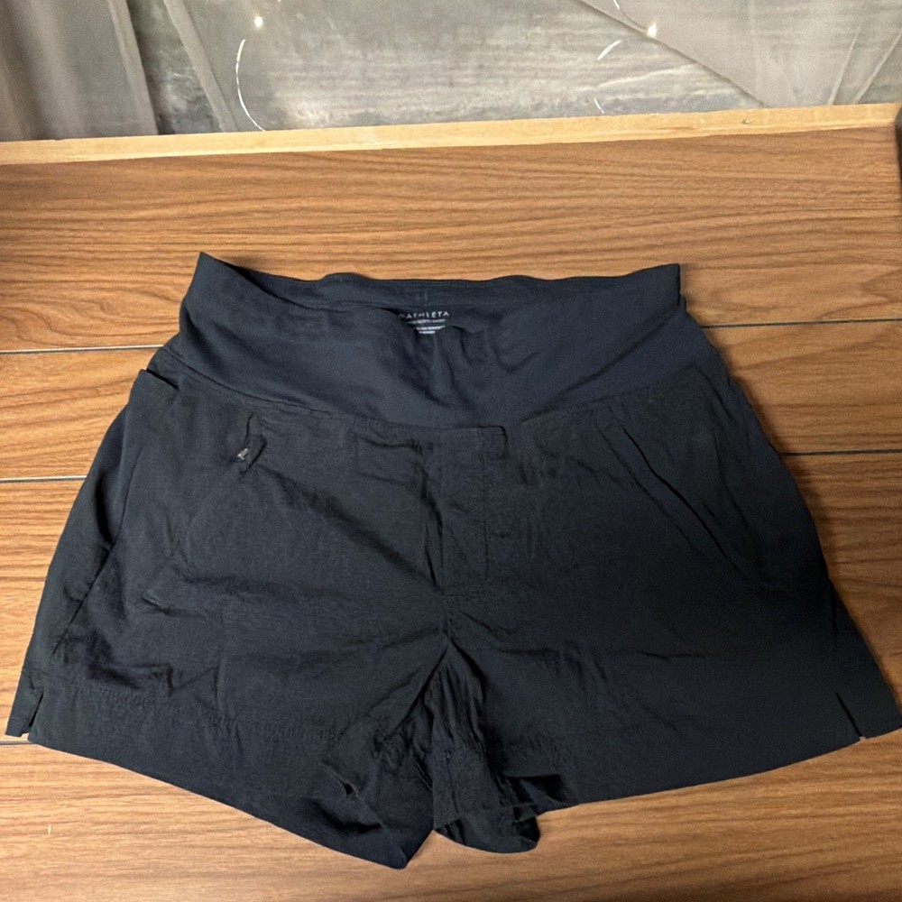 Athleta Women’s Athletic Shorts Black Nylon/Spandex Stretch Quick Dry
