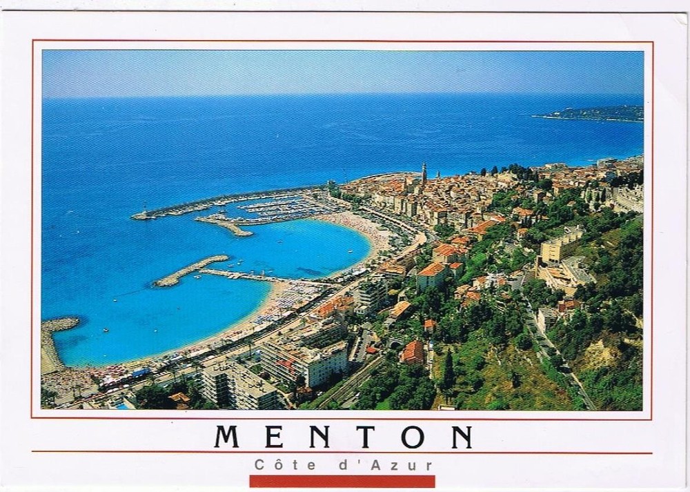 France Postcard Cote d'Azur Menton French Riviera