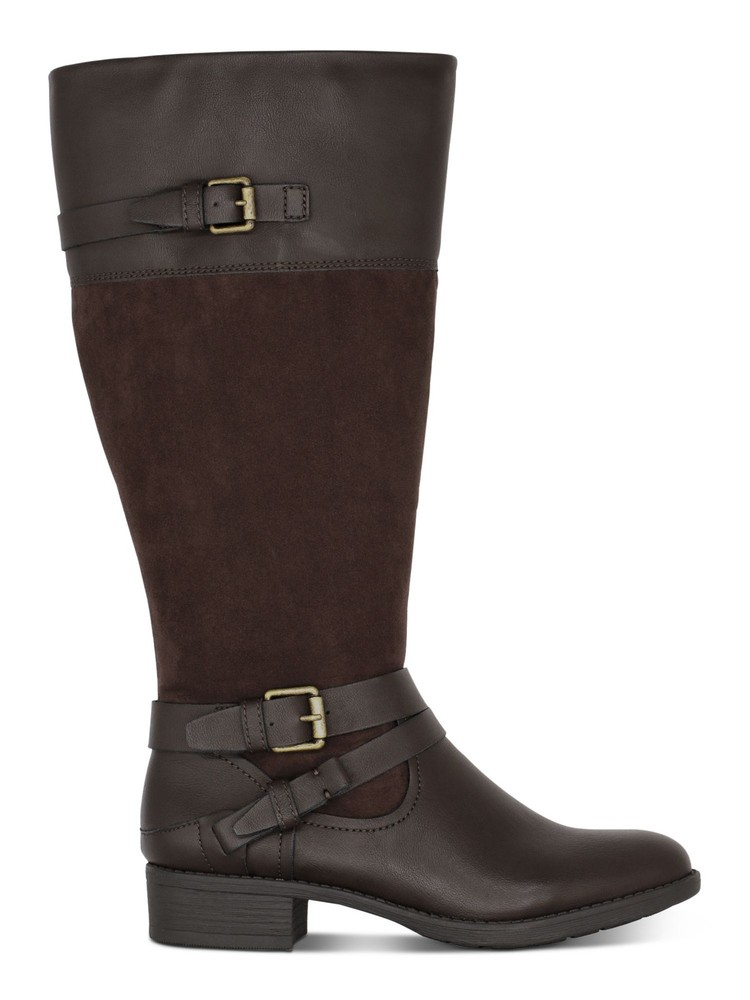STYLE & COMPANY Womens Brown Padded Ashliie Round Toe Block Heel Boots 7 M