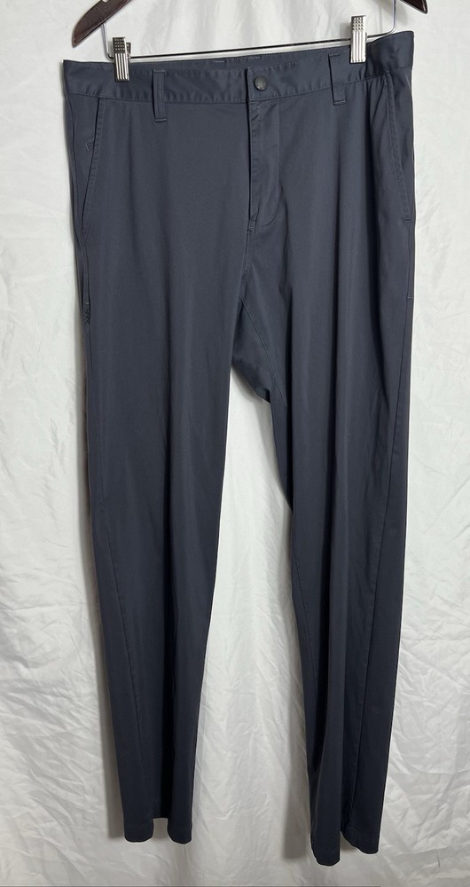 RHONE Commuter Classic Pants Men's 34x32 Dark Gray Hemmable Athleisure Golf
