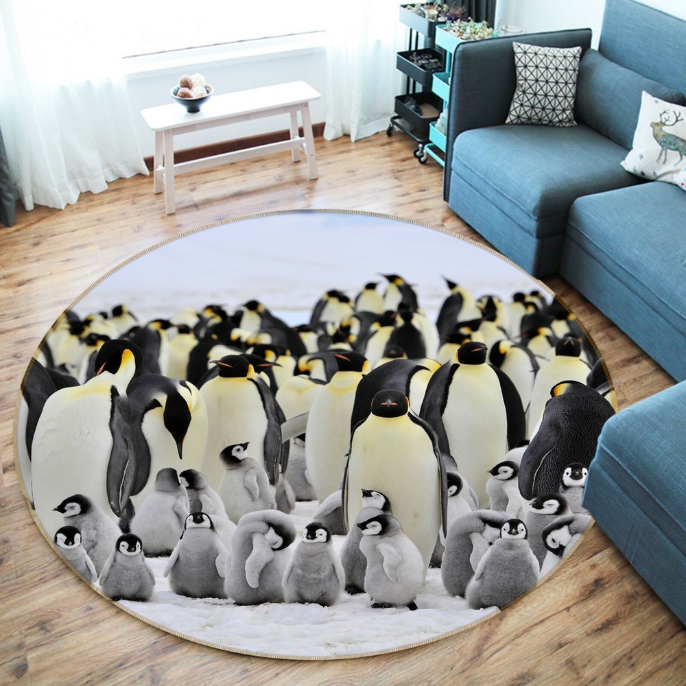 3D Antarctic Penguin Non-Slip Rug Mat Elegant Photo Carpet O1933