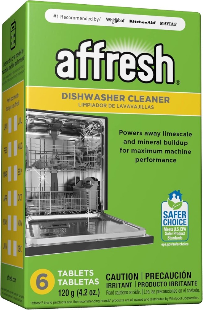Affresh Dishwasher Cleaner/Limescale, Mineral Deposits & Grime Inside Pump,