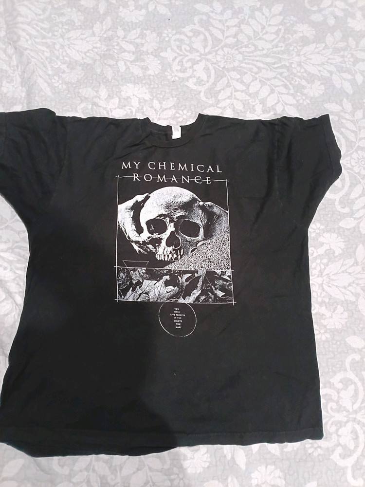 Tultex My Chemical Romance Black Graphic Print Men's T-Shirt XXL Cotton
