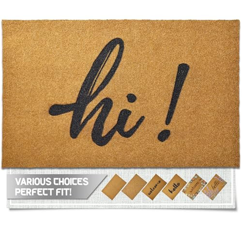 Durable Artificial Coir Welcome Doormat for Indoor and Outdoor Use