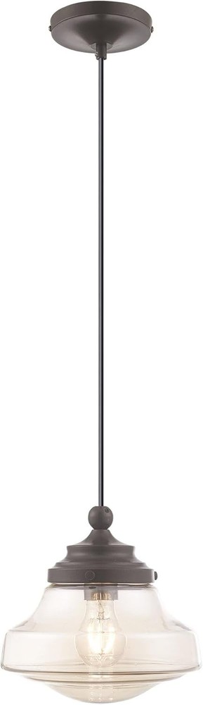 Livex Lighting 41223-92 Art Glass Sconce 11-Inch English Bronze Wall Fixture 9x9x105