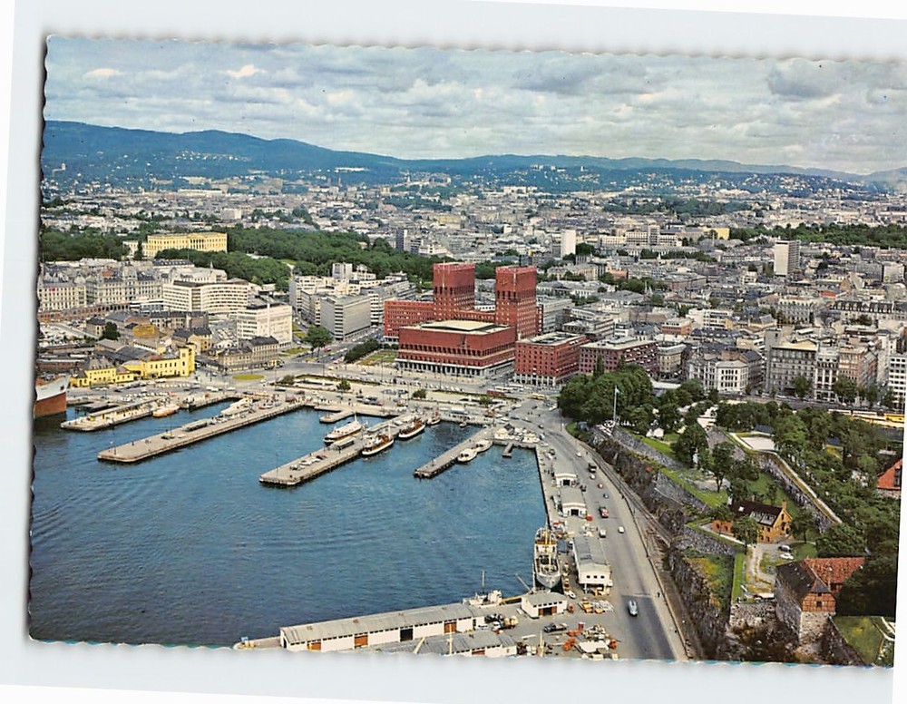 Postcard Aerial View Oslo Norway