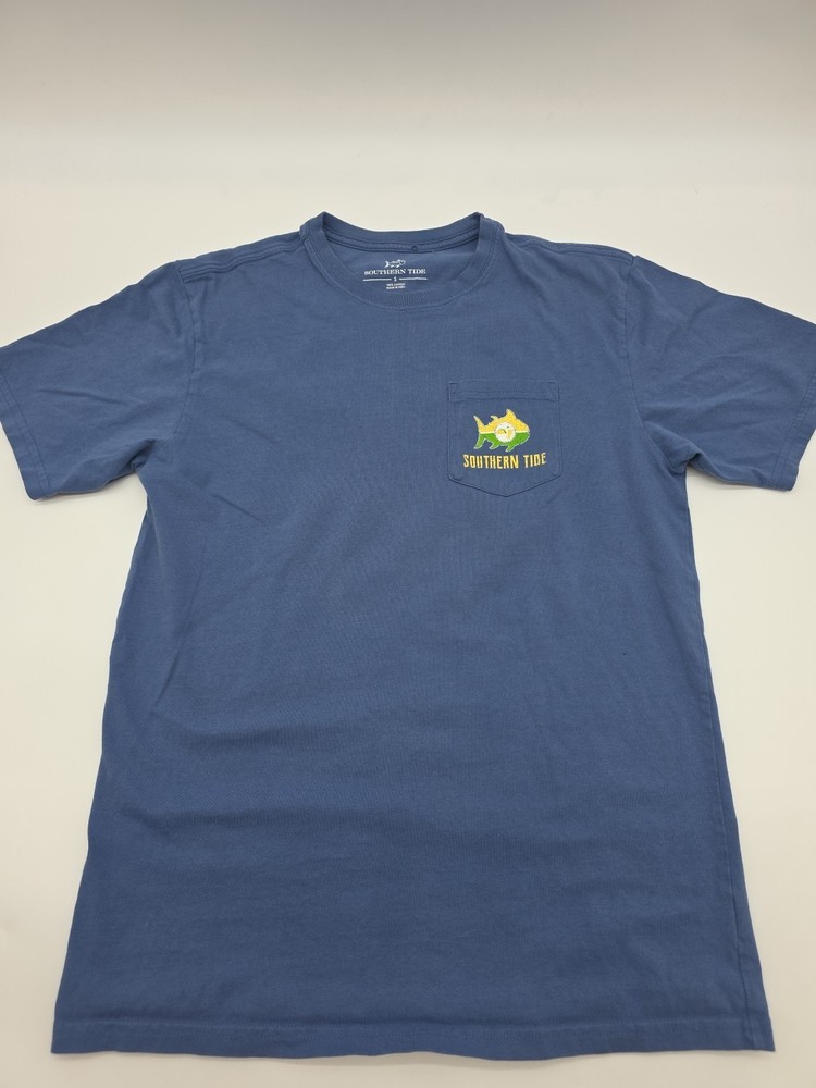 Southern Tide T-Shirt Men Small Blue Graphic Cotton Tee.#46021