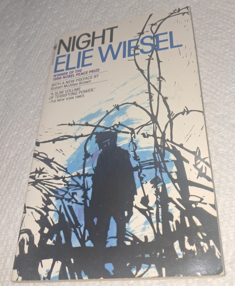 Elie Wiesel Night Holocaust Jewish Biography Vintage Bantam PB 15th print 1980s