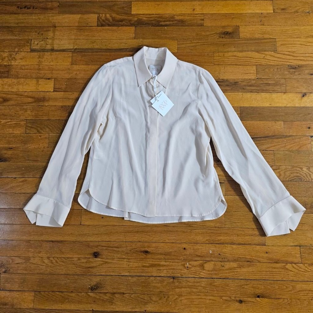 TWP Women's Beige Silk Blouse Size XS/S $485