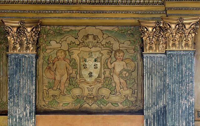 Indianapolis Indiana Birch Bayh Federal Building Fresco 2009 Cherubs Crest