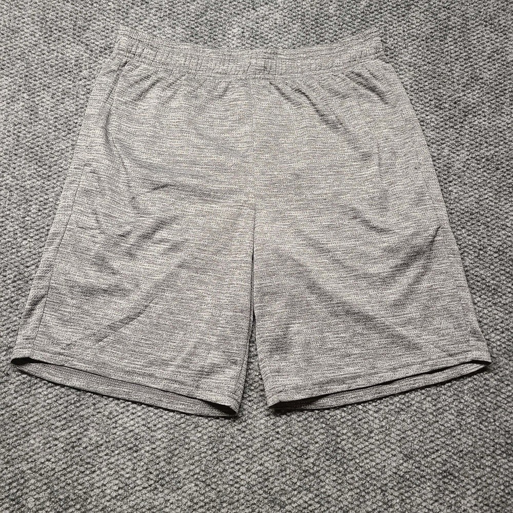 RBX Performance X-Dri Mens Active Shorts Heather Gray M Elastic Waist Training