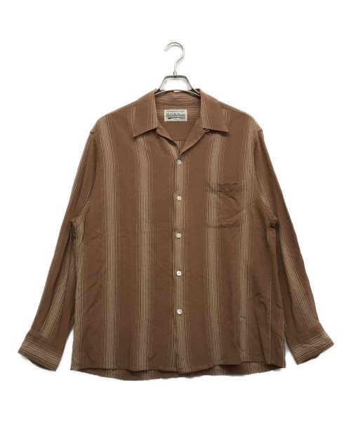 Wacko Maria Striped Casual Open Collar Shirt in Size L  