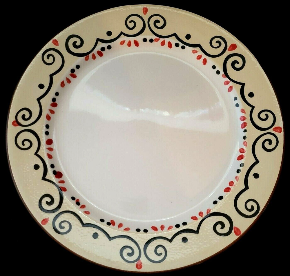 SET OF 4 PFALTZGRAFF GARDEN ROOSTER DINNER PLATES 10 7/8