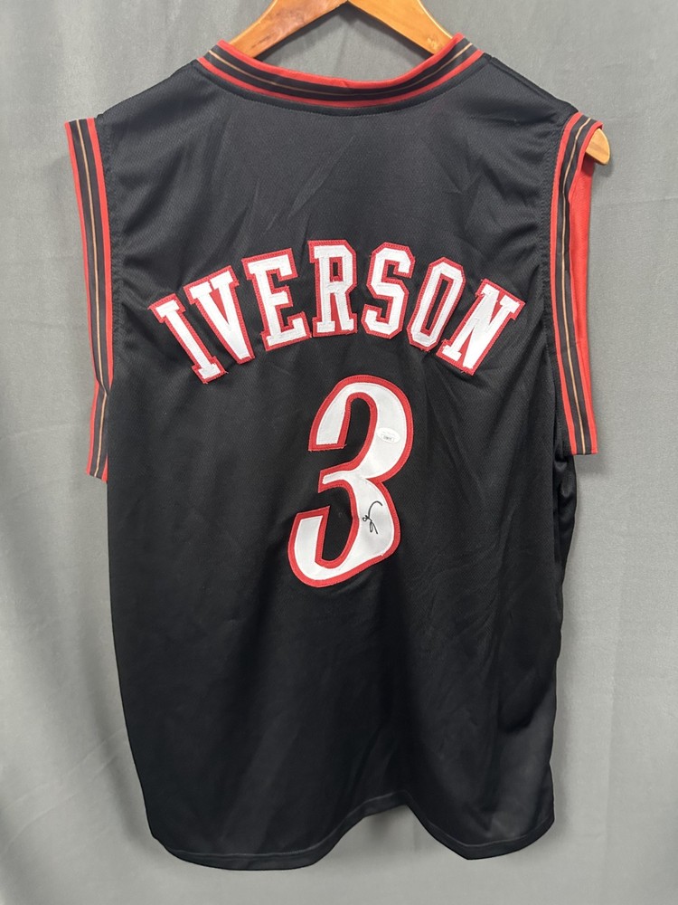 Allen Iverson HOF Signed Philadelphia 76ers Basketball Jersey AUTO JSA Sz XLPROBSTEIN is actively accepting consignments !!
