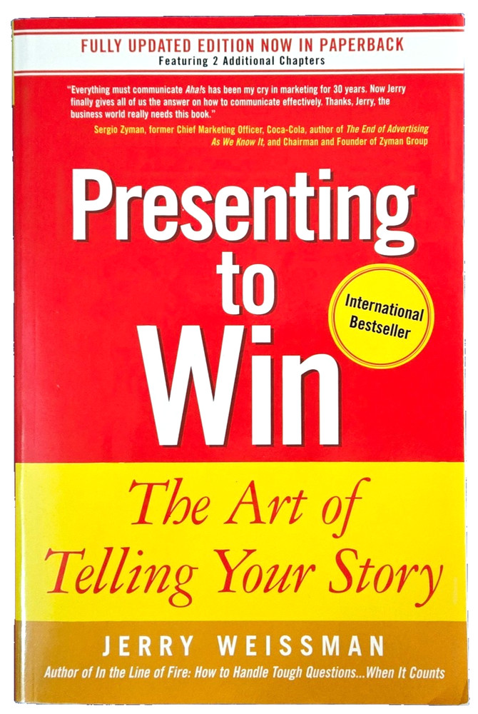 Presenting To Win, The Art Of Telling Your Story Paperback Book Ships Free