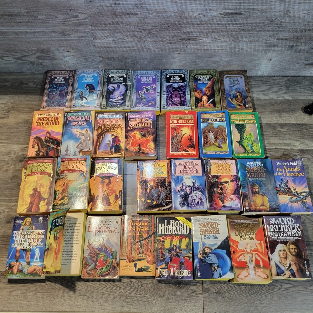 Lot Of 30 Fantasy Adventure Books Jennifer Roberson Stephen R Donaldson