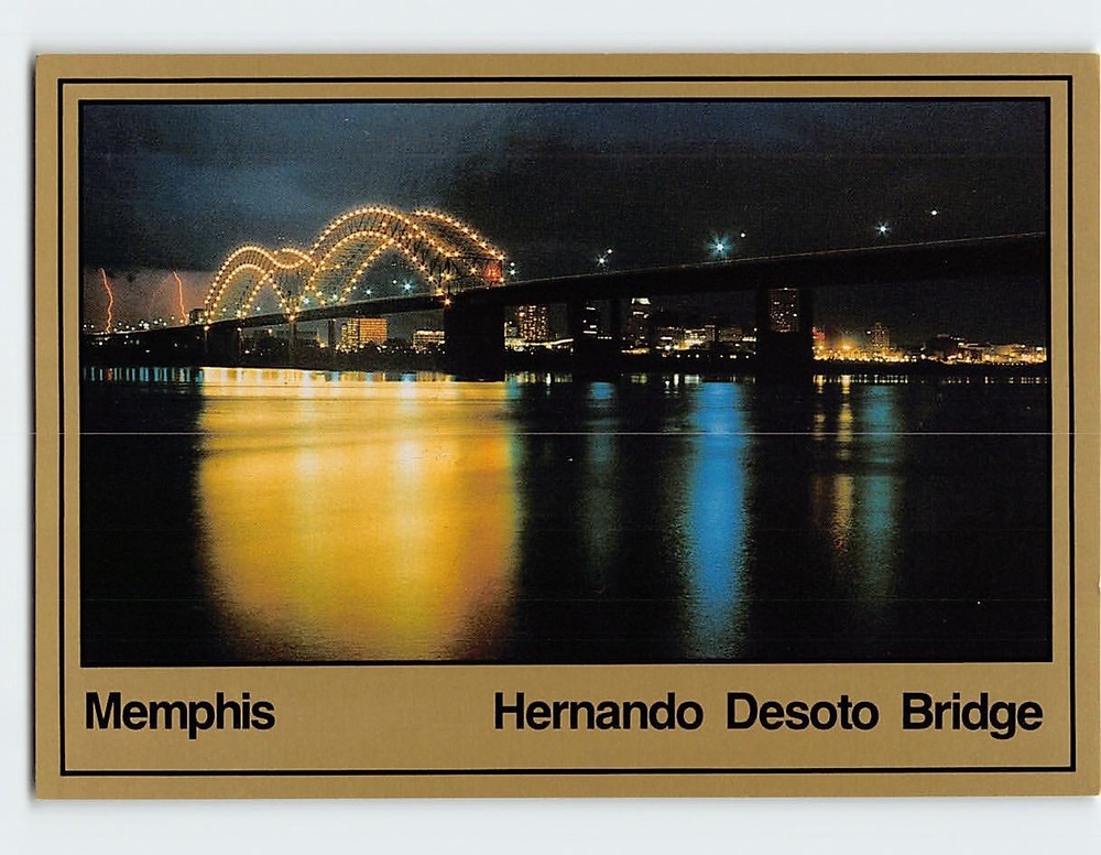 Postcard Hernando de Soto Bridge Memphis Tennessee