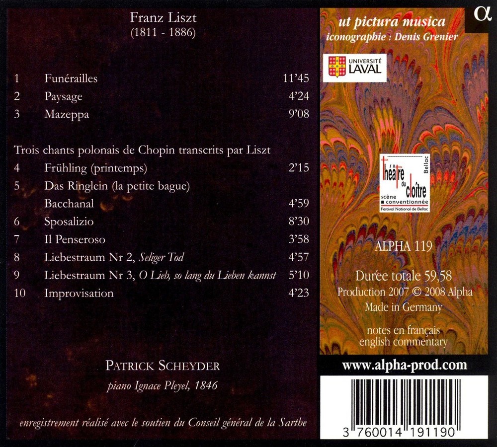 Patrick Scheyder Liszt: Mazeppa New Cd