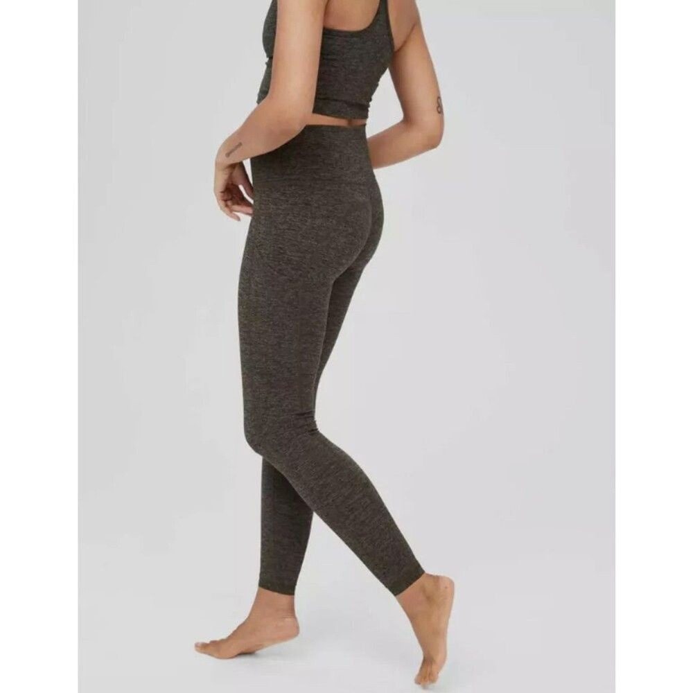 NWT Aerie Offline Hugger Pocket Leggings Hi-Rise Heather Stone Size XS