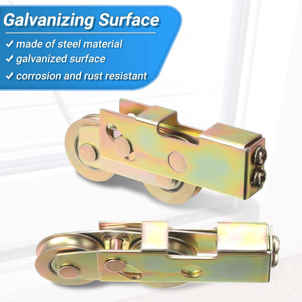 4 Pieces Sliding Door Rollers 1-1/4 Inch Patio Door Roller Steel Ball Bearing...