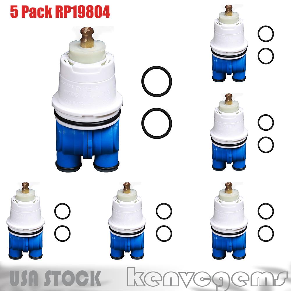 5x RP19804 Shower Cartridge Assembly Compatible For Delta 1300/1400 Series tub