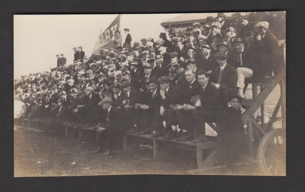 RPPC  Colby College Fans Watching a Football Game Real Photo Postcard