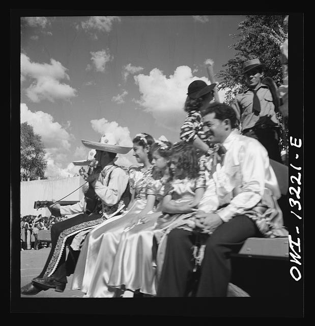 Photo:Mexican American Parade 1930s Guitar Serenade Float California