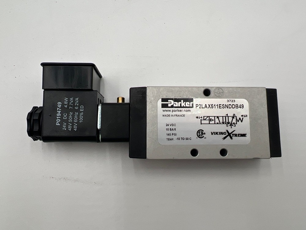 Parker P2LAX511ESNDDB49 Double Solenoid Valve 24VDC 5/2